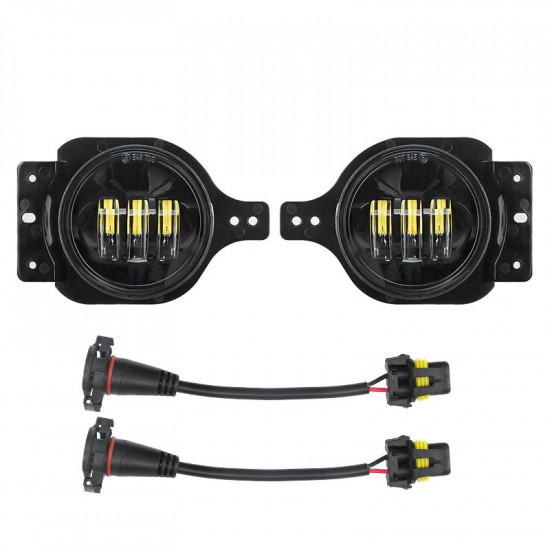 dot approved 4 inch 30w led fog lights for 2018-later jeep wrangler jl sport/sport s and gladiator jt sport/sport s