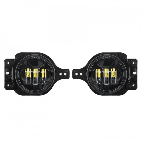 dot approved 4 inch 30w led fog lights for 2018-later jeep wrangler jl sport/sport s and gladiator jt sport/sport s