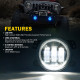 escapade series rgb halo led fog light for jeep wrangler jk, jl & gladiator jt