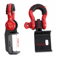 front demon tow hook bracket with 3/4 inch shackles for 2009-later toyota tacoma