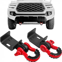 front demon tow hook bracket with 3/4 inch shackles for 2009-later toyota tacoma