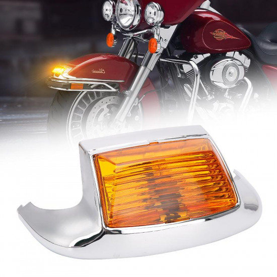 front amber fender tip light for 1980-2008 harley davidson