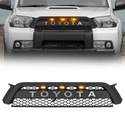 abs grill with cover & led raptor lights combo for 2010-2013 toyota 4runner