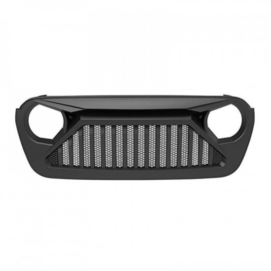 front matte black bumper mesh grill for 2018-2020 jeep wrangler jl and jeep gladiator jt