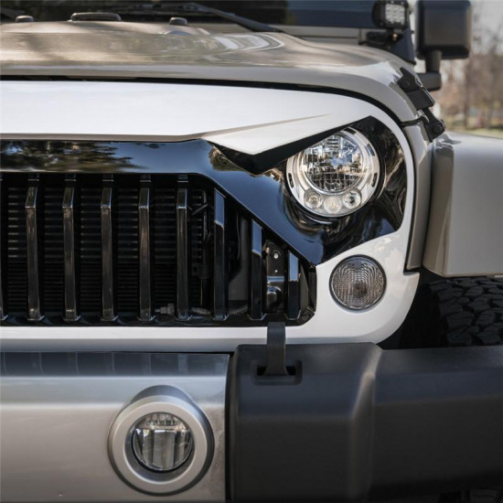 usa only gladiator vader front painted black white grille for 2007-2018 jeep wrangler