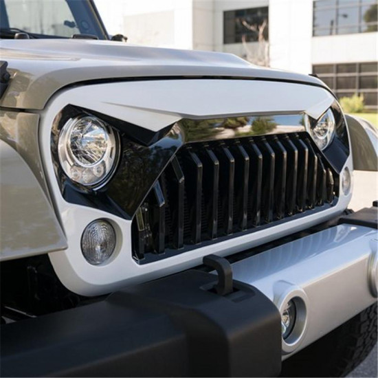 usa only gladiator vader front painted black white grille for 2007-2018 jeep wrangler