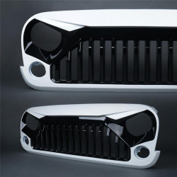 usa only gladiator vader front painted black white grille for 2007-2018 jeep wrangler