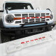 gloss white vintage style front grille with red letter for 2021-later ford bronco