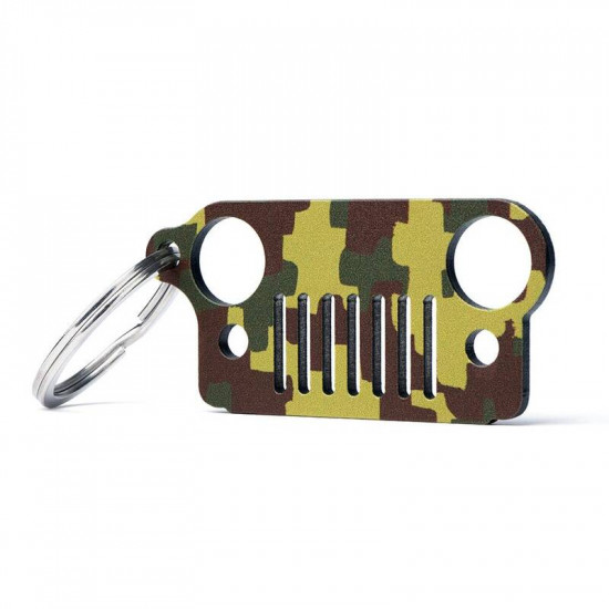 usa only green camo jeep wrangler jk keychain