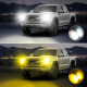 roxmad h8/h9/h11 dual color switch led headlights fog lamps for 2016-later toyota tacoma