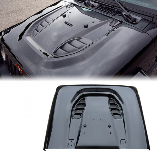 hard rock series steel hood for 07-18 jeep wrangler