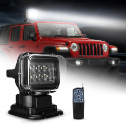 high power 50w 360° search light remote controlled offroad truck led spotlights work lights