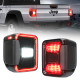 jt mega bundle - 9" led halo headlights with turn signals, fogs, tail lights for jeep gladiator jt