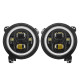 jt mega bundle - 9" led halo headlights with turn signals, fogs, tail lights for jeep gladiator jt