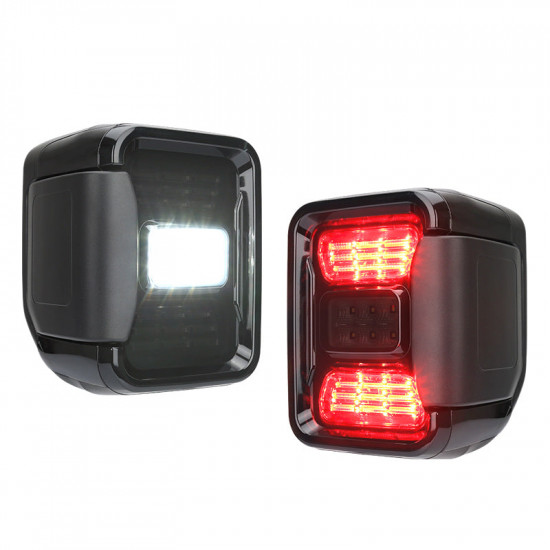 jt mega bundle - 9" led rgb halo headlights, rgb fogs, tail lights for jeep gladiator jt