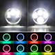 led rgb changing headlights + rgb fog lights + rgb work lights combo for 2007+ jeep wrangler