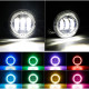 led rgb changing headlights + rgb fog lights + rgb work lights combo for 2007+ jeep wrangler