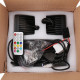 led rgb changing headlights + rgb fog lights + rgb work lights combo for 2007+ jeep wrangler