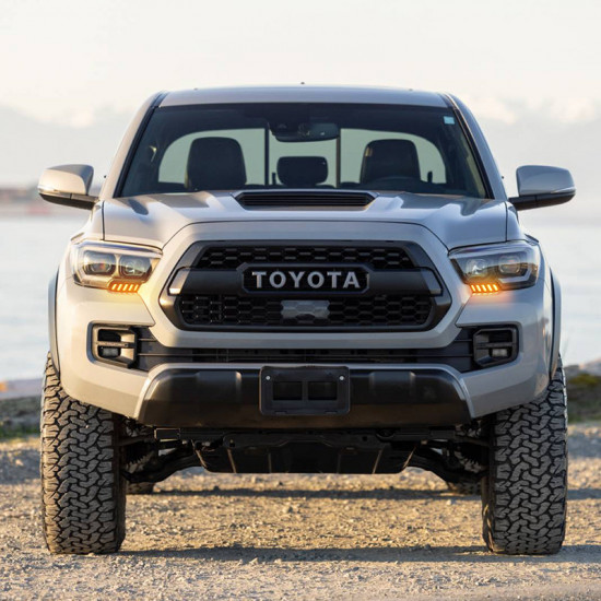 front led side marker headlight daytime running lights with sequential turn signals for 2016-later toyota tacoma