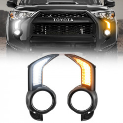 led sequential fog light bezel kit with turn signals for 2014-later toyota 4runner