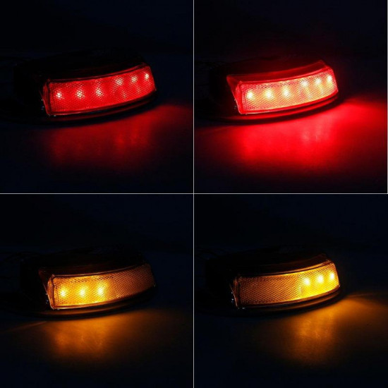 newest 3 1/4" flat style led turn signals & led rear fender tip tail light combo