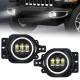 7 inch led rgb headlight with halo drl + 9" headlight bracket + led halo fog light for 2018+ jeep wrangler jl and jeep gladiator jt