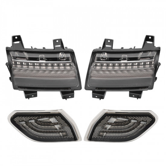 front led turn signals & side marker lights combo for 2018-later jeep wrangler jl & gladiator jt