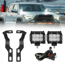 led work lights with mount bracket for 2016-later toyota tacoma