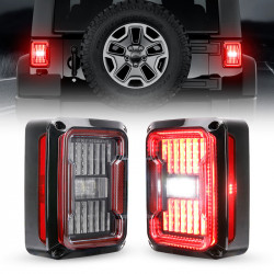 linear series clear led taillights for 2007-2018 jeep wrangler jk jku