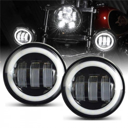 4.5 inch round led fog lights with halo drl