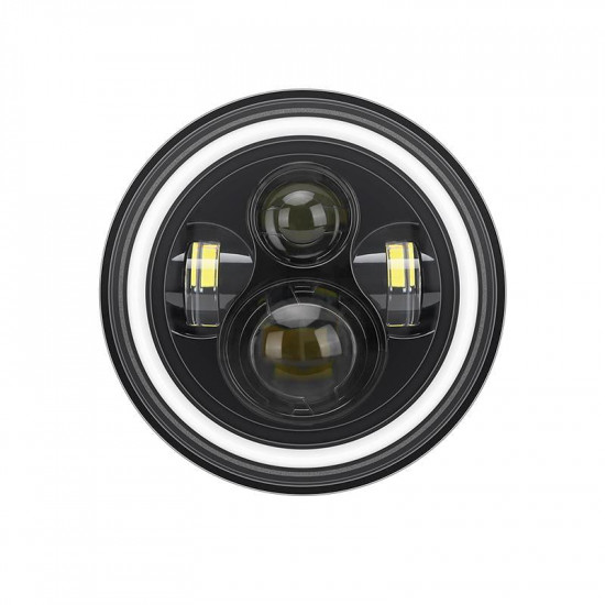 7" led headlights with rgb halo angel eye app or remote control for 1997-later jeep wrangler