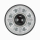 newest 7'' round led headlights with dual halo drl turn signal for motorcycle