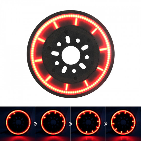 smoked 14" cyclone series 3rd spare tire led brake light for 07-18 jeep wrangler jk