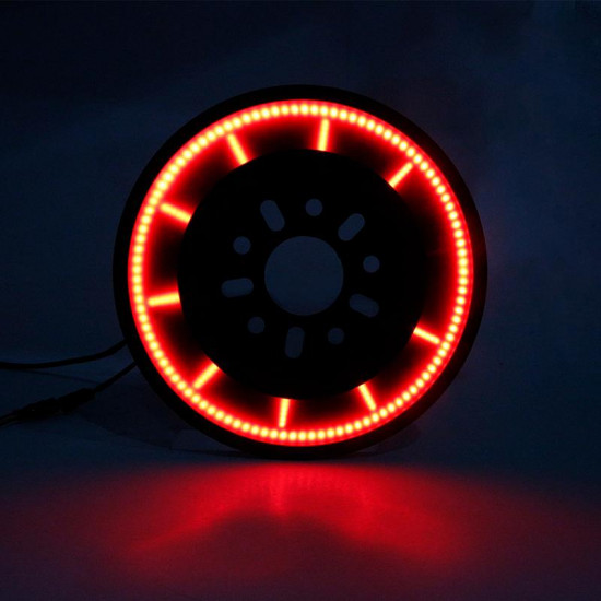 smoked 14" cyclone series 3rd spare tire led brake light for 07-18 jeep wrangler jk