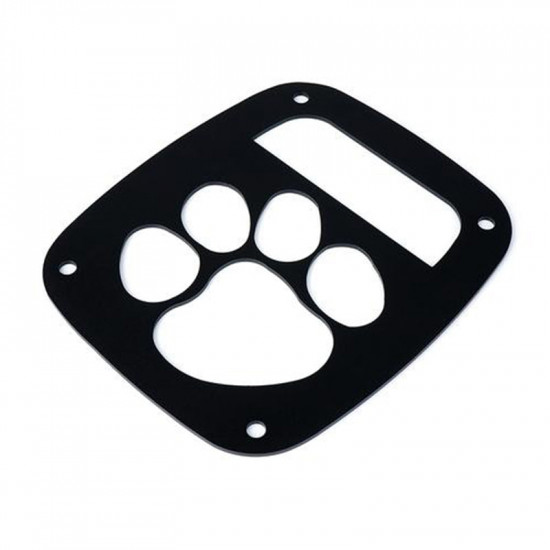 paw print black rear taillight cover for 1985 - 2006 jeep wrangler yj tj