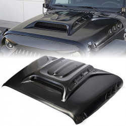 usa only piranha series hood vent with functional air vents for 2007-2018 jeep wrangler jk