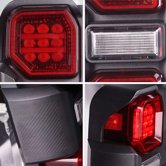 raptor style full led tail lights assembly for 2021-later 2/4 door bronco