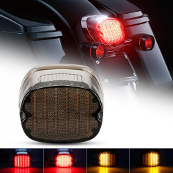 rear all-in-one led brake clear tail light upgrade with turn signal lights & license plate lights