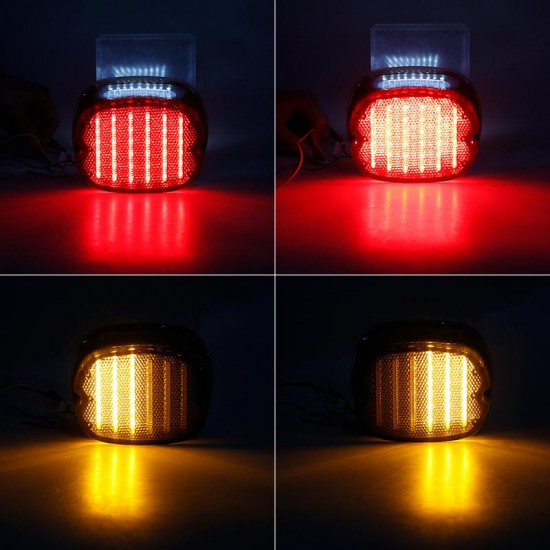 rear all-in-one led brake tail light upgrade with turn signal lights & license plate lights