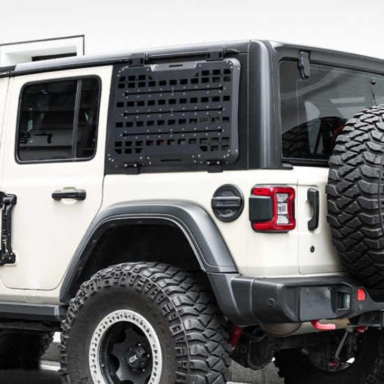 rear window storage molle panel for 2018-later jeep wrangler jl