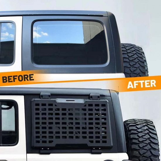 rear window storage molle panel for 2018-later jeep wrangler jl