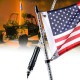 5ft single 7 color led flag pole safety antenna whip lights