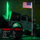 5ft single 7 color led flag pole safety antenna whip lights