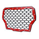 usa only red steel mesh grille for 2017 polaris rzr turbo models