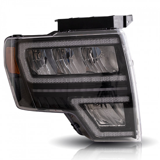 reflective bowl led headlights with drl for ford f150 pickup 2009,2010,2011,2012,2013,2014