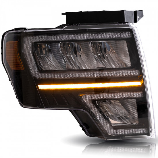 reflective bowl led headlights with drl for ford f150 pickup 2009,2010,2011,2012,2013,2014