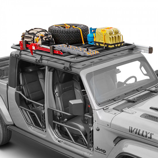 jeep roof top rack cargo for 2018-2023 jeep wrangler jl & gladiator jt 4 doors hard top freedom