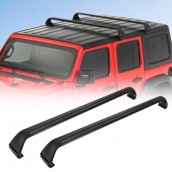 roof rack cross bars kayak cargo carriers for 2007-later jeep wrangler jk jl (hard top)