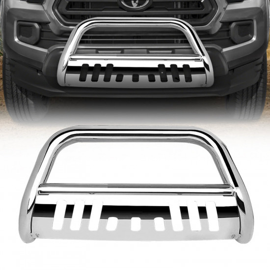 roxmad 3" e-series chrome bull bar tacoma front bumper for 2016-later toyota tacoma