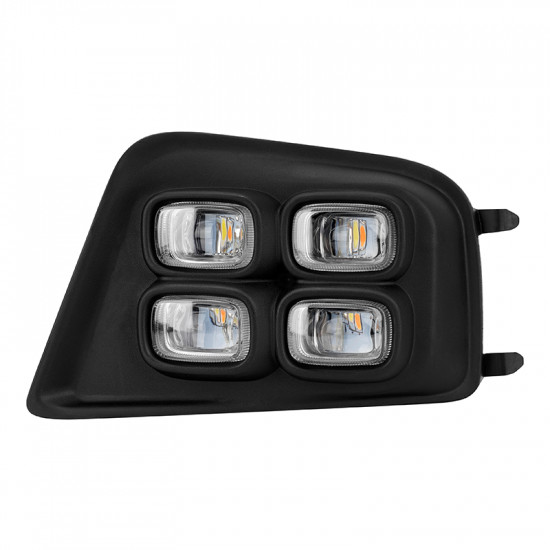 roxmad 4 eyes style led fog lights with amber turn signal lights for 2012-2015 toyota tacoma